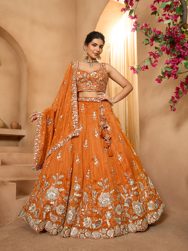 Premium Tissue Lehenga Choli – Bridal Wear