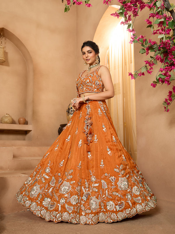 Premium Tissue Lehenga Choli – Bridal Wear