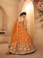 premium tissue wedding lehenga with embroidered choli
