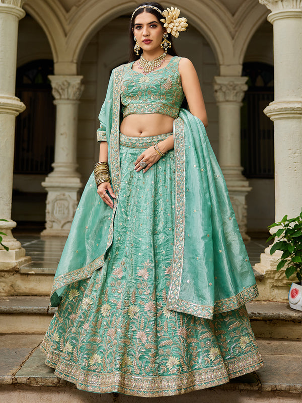 Premium Tissue Lehenga Choli for Indian Wedding