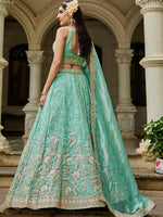premium sky blue designer lehenga for festive occasions