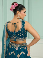 elegant indian bridal lehenga in silk fabric