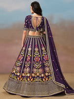 Indian Georgette Purple Lehenga Choli