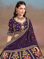 Indian Georgette Purple Lehenga Choli