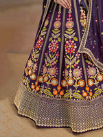 Indian Georgette Purple Lehenga Choli