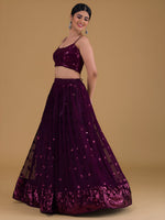 Stylish Purple Georgette Lehenga Choli