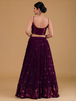 Stylish Purple Georgette Lehenga Choli