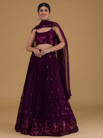 Stylish Purple Georgette Lehenga Choli