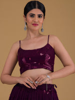 Stylish Purple Georgette Lehenga Choli