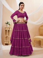 wine premium indian bridal georgette lehenga