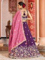 purple ethnic lehenga choli for indian wedding ceremony
