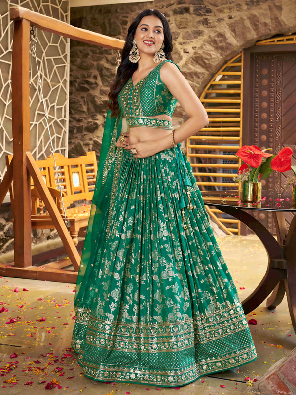 Premium Dola Silk Jacquard Bridal Lehenga Choli