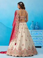 rani bridal lehenga with sequins embroidery