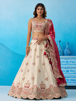rani tissue fabric wedding lehenga set