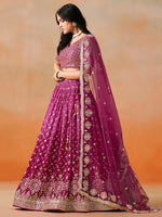 Red Pink Georgette Lehenga Choli For Women