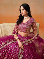 Red Pink Georgette Lehenga Choli For Women