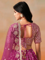 Red Pink Georgette Lehenga Choli For Women