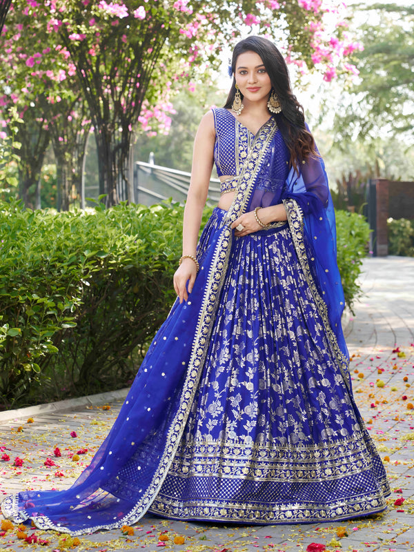 Elegant Dola Silk Jacquard Lehenga Choli