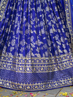 royal blue designer wedding outfit for women
