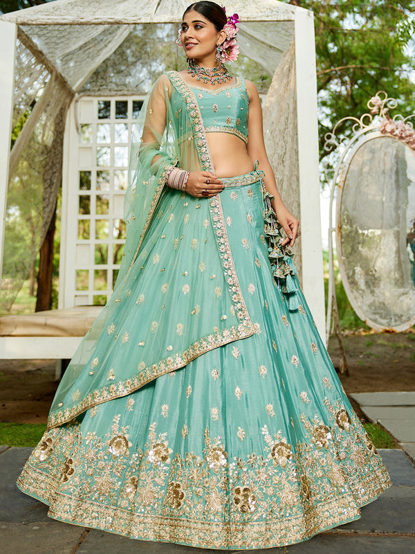 Ethnic Embroidered Lehenga Choli for Bride