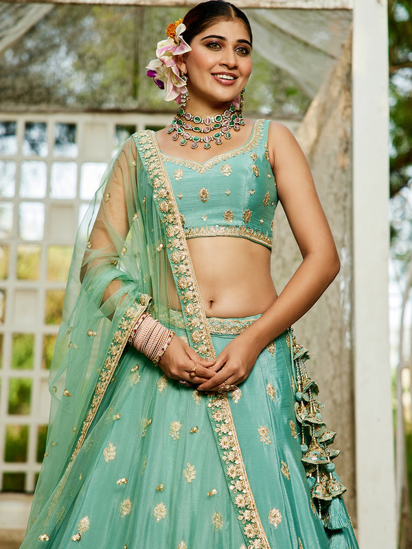 Ethnic Embroidered Lehenga Choli for Bride