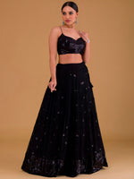 Elegant Black Georgette Lehenga Choli