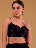 Elegant Black Georgette Lehenga Choli