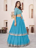 Heavy Sequin Georgette Lehenga Choli for Women