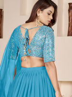 Heavy Sequin Georgette Lehenga Choli for Women