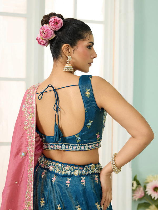 Heavy Embroidered Wedding Silk Lehenga Choli