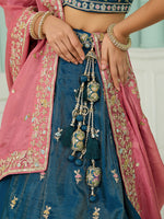 pink designer ethnic silk lehenga for special occasions