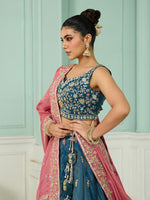 pink designer silk lehenga choli for indian wedding