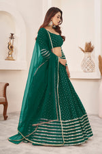 Wedding Wear Sequins Georgette Lehenga Choli