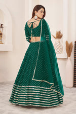 Wedding Wear Sequins Georgette Lehenga Choli