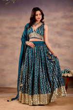 Teal Blue Lehenga Choli – Custom Fit Indian Wedding Wear