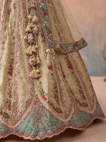 semi stitched tissue silk lehenga with blouse