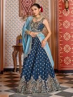 premium tissue silk bridal lehenga with dupatta