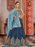 designer tissue silk wedding lehenga with embroidery