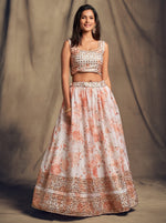 stylish white organza lehenga choli for celebrations