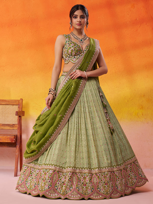 Women’s Tissue Silk Lehenga Choli