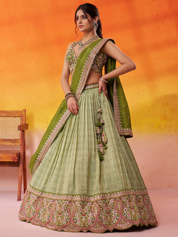 Women’s Tissue Silk Lehenga Choli