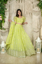 Lightweight Yellow Georgette Lehenga Choli