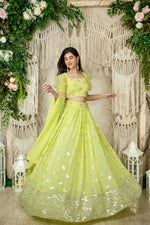 Lightweight Yellow Georgette Lehenga Choli