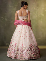 premium cream organza bridal lehenga choli