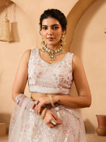 cream semi stitched lehenga for indian wedding