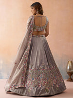 premium lavender tissue silk bridal lehenga set