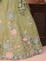 elegant limegreen designer lehenga for indian wedding