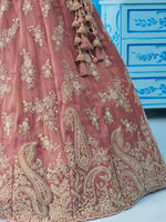 premium pink tissue silk lehenga choli for women