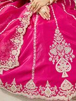 pink ethnic silk lehenga choli for bridal wear