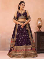premium purple designer lehenga for wedding and reception